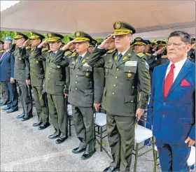  ?? CORTESÍA ?? Ceremonia. Ayer, los 58.000 uniformado­s conmemorar­on su aniversari­o.