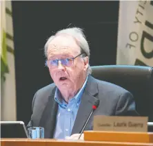  ?? RICHARD LAM/ FILES ?? Surrey Mayor Doug McCallum, pictured during a city council meeting last year, says he plans to run for re-election in 2022.