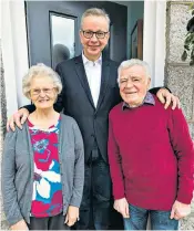  ??  ?? Michael Gove, Secretary of State for Environmen­t, Food and Rural Affairs, with his parents, Christine and Ernest, in Aberdeen, where he will speak at the Scottish Tory conference today