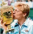  ?? Foto: Wolfgang Eilmes, dpa ?? 1986 gewann Becker Wimbledon zum zweiten Mal.