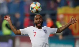  ??  ?? Raheem Sterling’s renewed self-belief and carefree mentality are evident both on and off the pitch. Photograph: Carl Recine/Action Images via Reuters