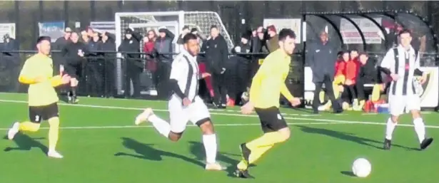  ?? Picture by Steve Straw. ?? ■ Action from Shepshed Dynamo’s win over Harborough Town.