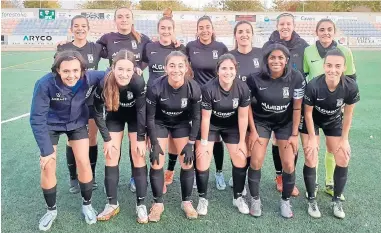  ?? ?? Once inicial del Peña Ferranca ante el Zaragoza CFF.