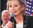  ?? Rogelio V. Solis / Associated Press ?? Republican U.S. Sen. Cindy Hyde-Smith, speaks to supporters as she celebrates her runoff win over Democrat Mike Espy in Jackson, Mississipp­i last month.