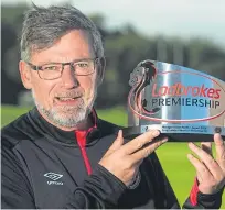  ??  ?? Craig Levein has been named Ladbrokes Premiershi­p manager of the month for August.