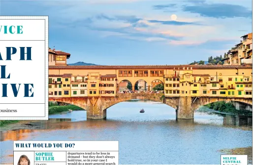  ??  ?? SELFIE CENTRAL
Portraits line Vasari Corridor in Florence’s Ponte Vecchio