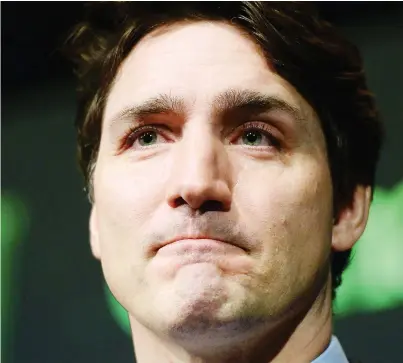  ?? RYAN REMIORZ / THE CANADIAN PRESS ?? Prime Minister Justin Trudeau says he does not agree with his former justice minister’s version of events.