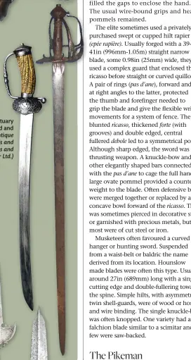  ??  ?? Proto-mortuary
sword and hanger (Antique
Swords and Alban Arms and
Armour Ltd.)
