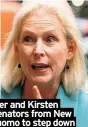  ?? ?? Chuck Schumer and Kirsten Gillibrand, U.S. senators from New York, called for Cuomo to step down