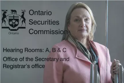  ?? PETER J. THOMPSON/FILES ?? “We are … quite concerned,” said Maureen Jensen, chair of the Ontario Securities Commission, about the mania over ICOs, or initial coin offerings. “People really should (be careful). Don’t jump on the bandwagon — know what you’re buying.”