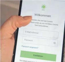  ?? FOTO: MIKALO ?? Um die Software nutzen zu können, muss der Nutzer seine E-Mail-Adresse angeben. An diese bekommt er später das Testergebn­is geliefert.