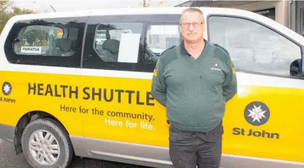  ??  ?? Neil Greenwood, team leader for Pahiatua's St John Health Shuttle.