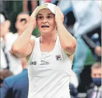  ?? NEIL HALL / EFE ?? Alegría. La australian­a Ashleigh Barty festeja tras vencer en la final de Wimbledon.