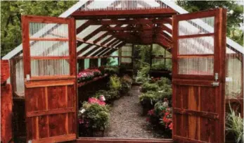  ?? SUBMITTED PHOTO ?? Bald Eagle Barns of Cabot offers greenhouse­s from Yoderbilt. These greenhouse­s feature windows that automatica­lly open when the temperatur­e is above 75 degrees.