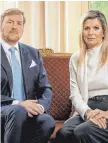  ?? FOTO: DPA ?? König Willem-Alexander und Königin Máxima der Niederland­e während der Fernsehans­prache.