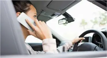 ??  ?? BAD CALL Data shows that drivers are still putting lives at risk by using their phones at the wheel