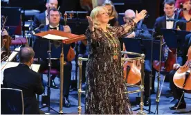  ?? Photograph: Mark Allan/BBC/PA ?? ‘Despite Putin’s attempts, this war has opened a window of opportunit­y for Ukrainians to be seen and heard.’ Ukrainian opera singer Liudmyla Monastyrsk­a performing at the BBC Proms at London's Royal Albert Hall, 31 July 2022.