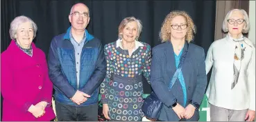  ?? (Photo: Ed Guiry) ?? Esther Barron of Barron’s Bakery, Donal Long, Susie Wingfield, Debbie Long and Catherine Kelly at the launch at Lismore Heritage Centre.