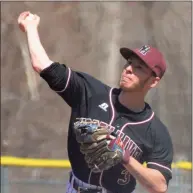  ?? Dave Phillips / For Hearst Connecticu­t Media ?? North Haven’s AJ Maggiore delivers a pitch against Guilford on Saturday.