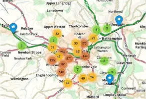  ??  ?? B&NES Council’s HMO register shows how prevalent they are in some areas