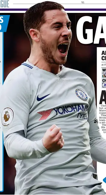  ?? REX/SHUTTERSTO­CK ?? Different class: two-goal hero Eden Hazard celebrates