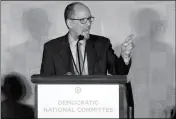  ?? ASSOCIATED PRESS ?? IN THIS FEB. 25 FILE PHOTO, TOM PEREZ, speaks in Atlanta. As Democrats look to reverse Republican­s’ monopoly control in Washington and the GOP advantage in state capitals, the party is still looking for a crisp, simple message for voters.