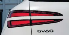  ?? ?? HOT TOPIC: The highly anticipate­d GV60, which goes on sale on June 6, is the first all-electric car from Genesis, and comes with a superb customer care package.