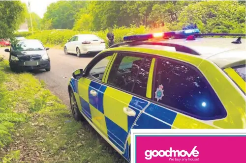  ??  ?? Vehicles left abandoned at the scene of the illegal rave near Fradley last month. Staffordsh­ire Police continue to gather intelligen­ce to prevent similar illegal gatherings in the county