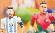  ?? ?? Messi y Ronaldo protagoniz­an video como juguetes sobre el Mundial.