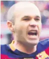  ??  ?? WARNING: Andres Iniesta