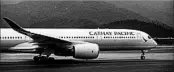  ?? ANTHONY WALLACE/GETTY-AFP ?? Cathay Pacific said Monday that the San Francisco-toHong Kong flight was “far from the event location.”