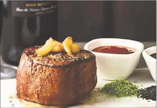  ?? COURTESY OF FLEMING’S PRIME STEAKHOUSE ?? The filet mignon is one of Fleming’s top sellers. A new location opens Aug. 28 at Santa Clara Square.