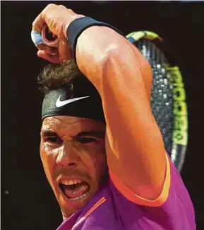  ??  ?? Rafael Nadal looks to be back at his invincible best on the red dust as he seeks to regain the French Open crown he lost two years ago.