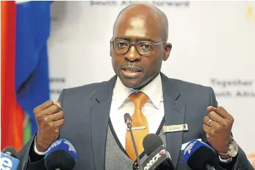  ?? /Trevor Samson ?? Strenuous denial: Finance Minister Malusi Gigaba has come in for criticism after Eskom was given a bail-out despite his assurances last year that the utility would not receive further funding.