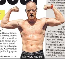  ??  ?? SIX PACK: Fit Jake