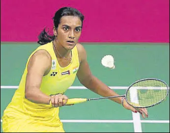  ?? GETTY IMAGES ?? PV Sindhu beat Minatsu Mitani 2119, 1621, 2110 in the quarterfin­als in Korea.