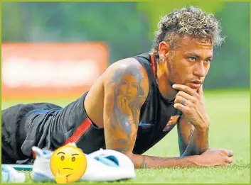  ?? INSTAGRAM NEYMAR JR ?? CON EMOTICON Y TODO. Así reflejó el brasileño su momento en su cuenta de Instagram.