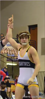  ?? Photo by Dane Fuelling ?? South Adams’ Silas Loshe won an ACAC title at 160 as a senior, backing up his title as a freshman at 106.
