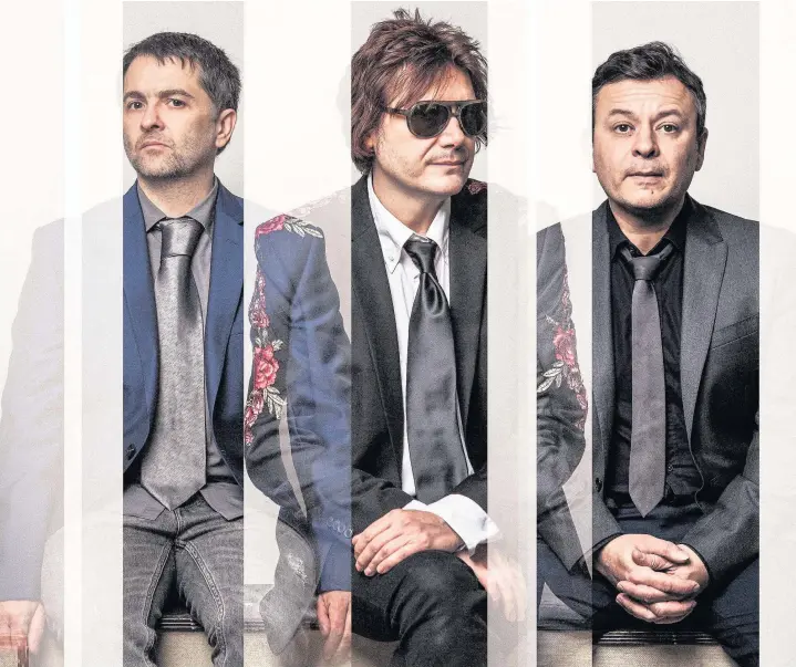  ?? ALEX LAKE ?? Sean Moore, Nicky Wire and James Dean Bradfield of the Manic Street Preachers