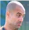  ??  ?? Pep Guardiola: facing a team he won the trophy with.