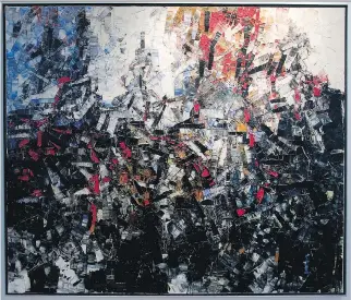 ?? PIERRE OBENDRAUF ?? Jean-Paul Riopelle’s painting La forêt ardente. Riopelle’s work is recognized internatio­nally and several of his paintings have sold for more than $1 million over the past decade.