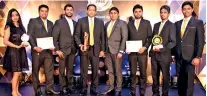  ??  ?? Laugfs Group IT team at the Bestweb.lk 2018 awards ceremony