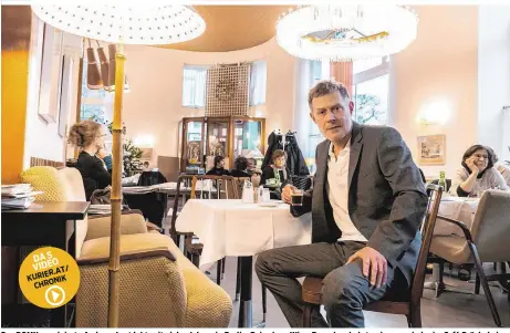  ??  ?? Der ROMY-nominierte Andreas Lust lebt seit vielen Jahren in Berlin. Bei seinen Wien-Besuchen kehrt er immer wieder im Café Prückel ein