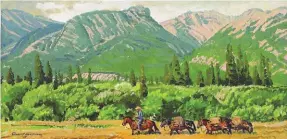  ??  ?? Robert Lougheed (1910-1982), Alberta Morning, oil on Masonite, 10 x 20”. Tacoma Art Museum, Haub Family Collection. Gift of Erivan and Helga Haub, 2015.29.10.