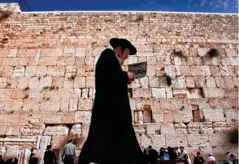  ?? Lefteris Pitarakis / Associated Press ?? The Western Wall, Judaism’s holiest site, is located in east Jerusalem’s Old City.