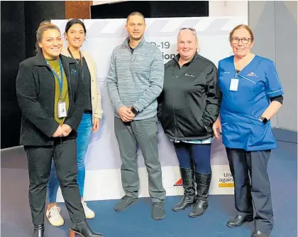  ?? Photo / Supplied ?? Willow Salvador from Tu¯ wharetoa Health (left), Justine Pereka-Owens from Lakes DHB, Anthony Hemopo from Tu¯ wharetoa Health, Hilary Morrish-Allen from Pihanga Health and Kay McRae from Lakes DHB.