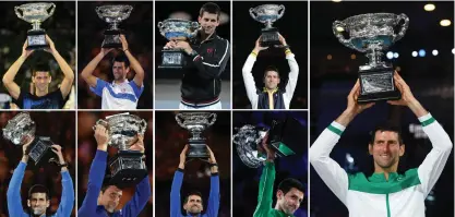  ?? FOTO: LEHTIKUVA-AFP ?? Novak Djokovic har inte förlorat en enda final i Australian Open.