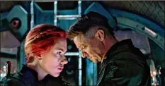  ?? Disney via AP ?? Scarlett Johansson, left, and Jeremy Renner in a scene from “Avengers: Endgame.”