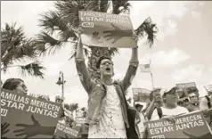  ?? AFP ?? ■ Demonstrat­ors rally against the Trump administra­tion's immigratio­n policies, Brownsvill­e, Texas, June 28.