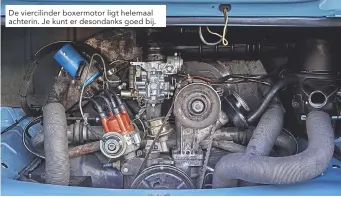  ??  ?? De viercilind­er boxermotor ligt helemaal achterin. Je kunt er desondanks goed bij.